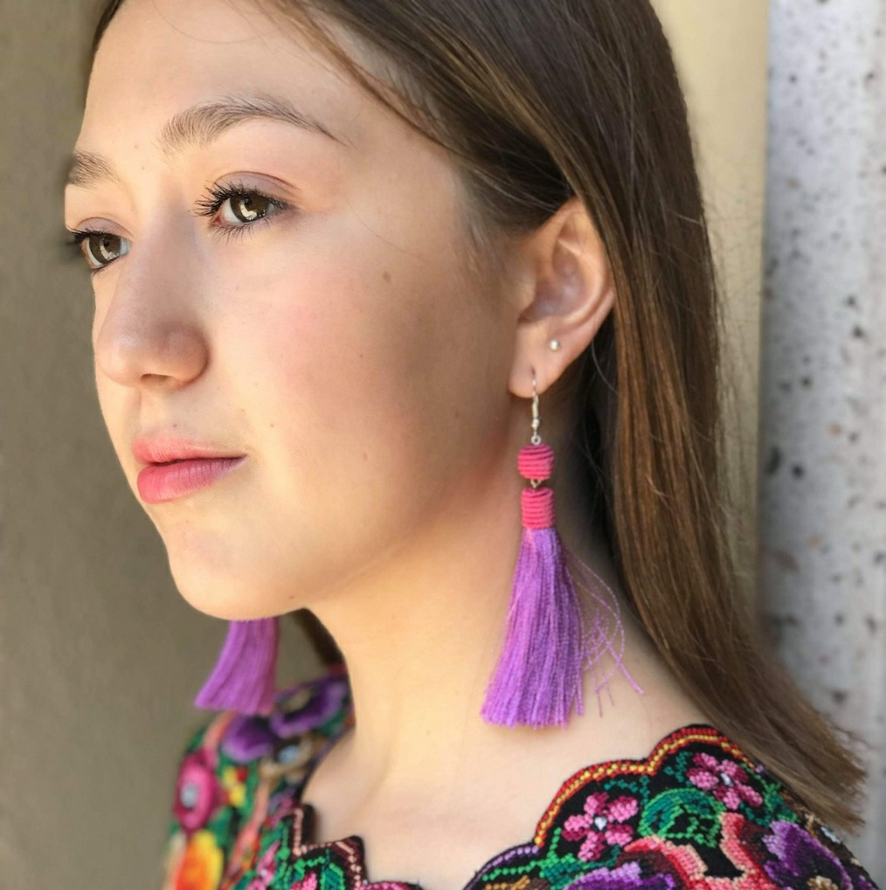 Tassle earrings. Made by indigenous artisans